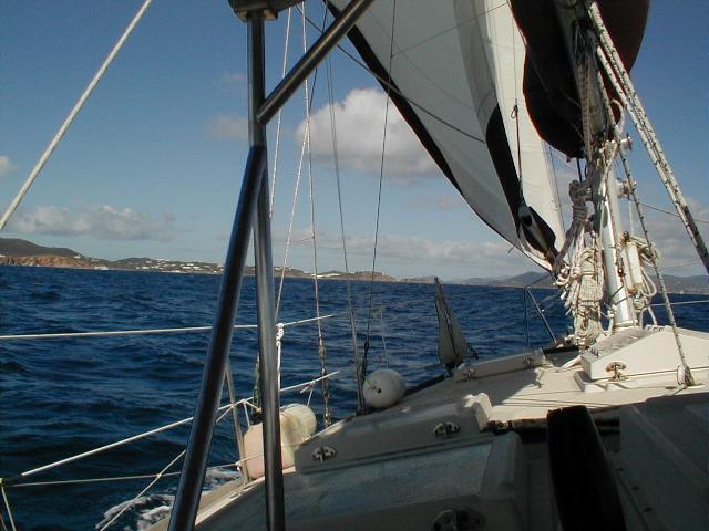 Sailing near south Tortola.