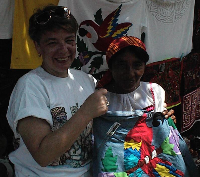  Steph and Saleslady at San Blas Islands 